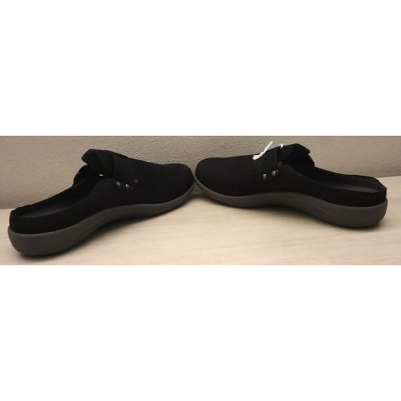 Revitalign A641021 Women's Sz 12D Black Solaire Orthotic Canvas Buckle Mules - Picture 10 of 13